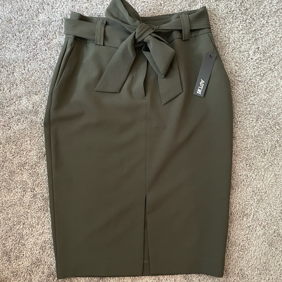 Apt. 9 Dresses & Skirts - NWT Apt. 9 Belted Olive Green Pencil Skirt
